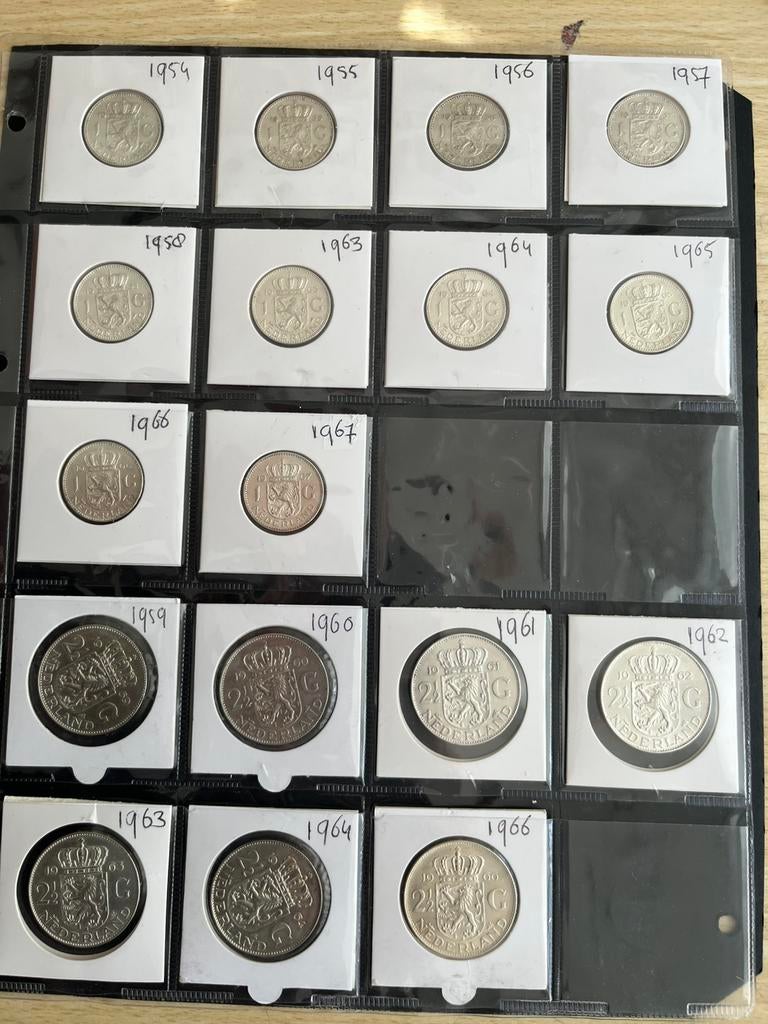 JULIANA MOOIE COMPLETE SERIE GULDENS+ RIJKSDAALDERS, Postzegels en Munten, Munten | Nederland, Koningin Juliana, Zilver, 2½ gulden