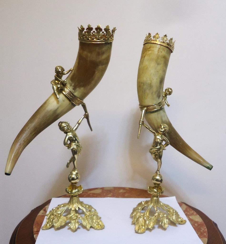 Hoorn des Overvloeds Goud verguld Bronzen standaard✨😍💎👌, Ophalen of Verzenden