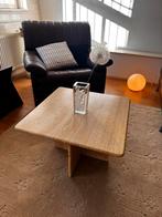 Travertin bijzettafel / salontafel, Ophalen, 55 tot 75 cm, Zo goed als nieuw, Japandi scandi midcentury artdeco marmer travertin