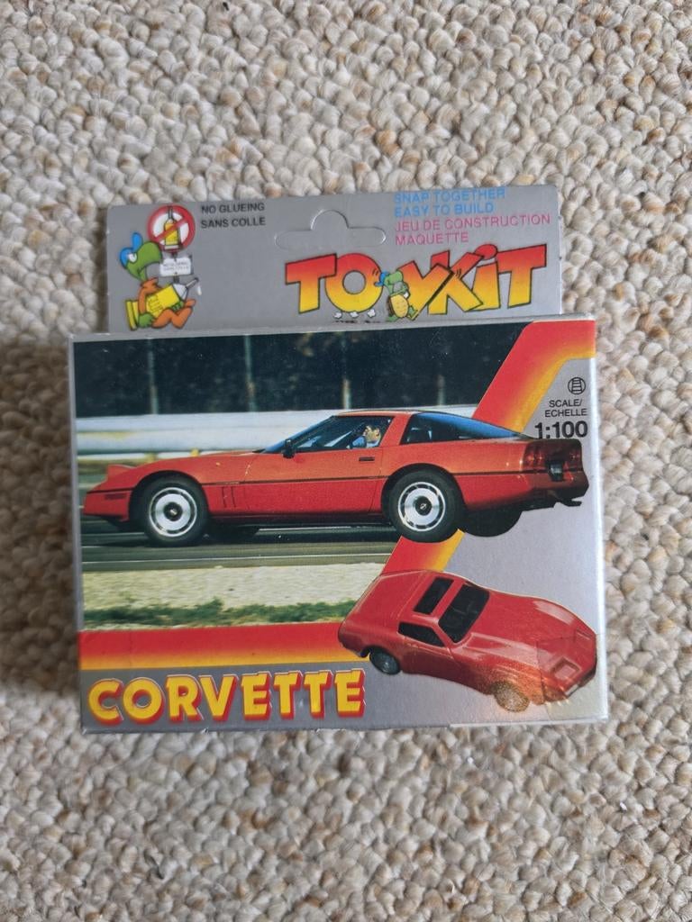 Oude Games Chevrolet Corvette modelauto model kit bouwdoos, Overige merken, 1:50 of kleiner, Auto, Verzenden