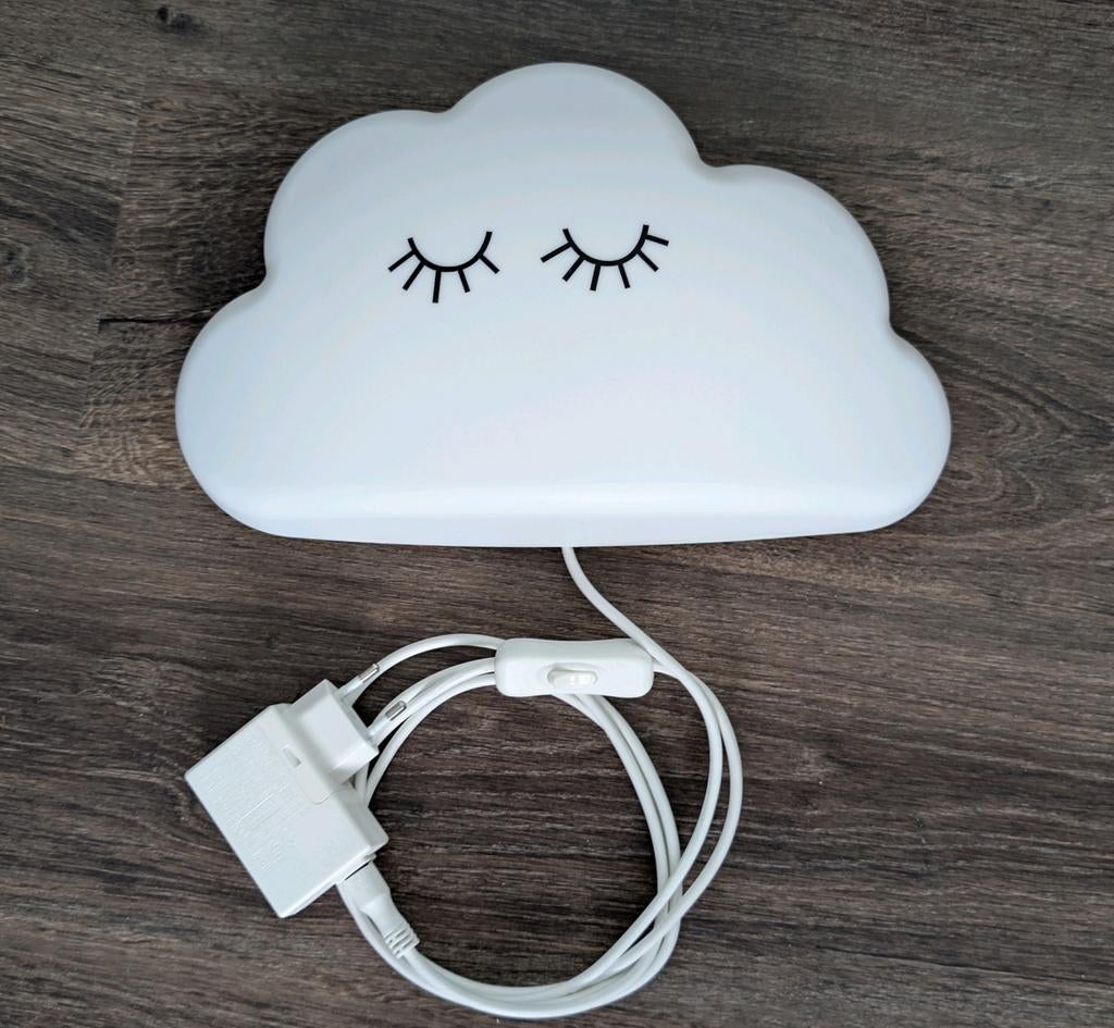 IKEA Upplyst wolken bedlamp met LED en schakelaar, Ophalen, Zo goed als nieuw, Lamp