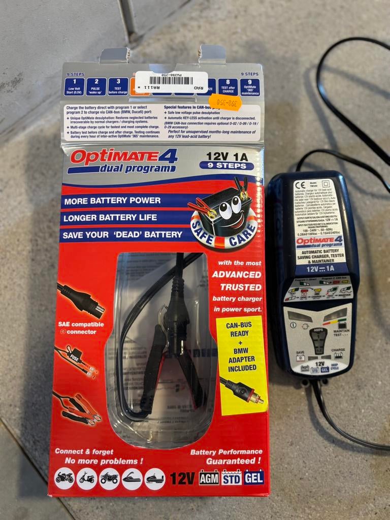 Optimate 4 dual bmw canbus druppellader, Ophalen