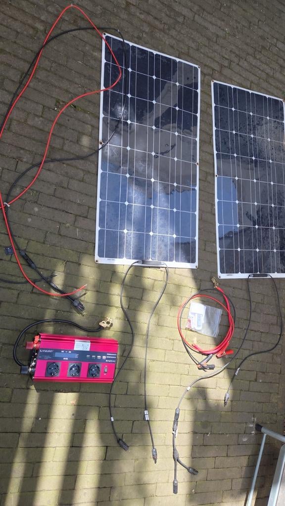 Zonnepanelen set met omvormer en bedieningspaneel, Caravans en Kamperen, Ophalen of Verzenden