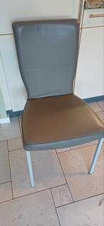 Eetkamerstoelen leer Bree's New World, Ophalen, Gebruikt, Leer, Grijs
