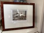 Ingelijste ets van Leiden, gesigneerd Willem Veldhorst, Ophalen