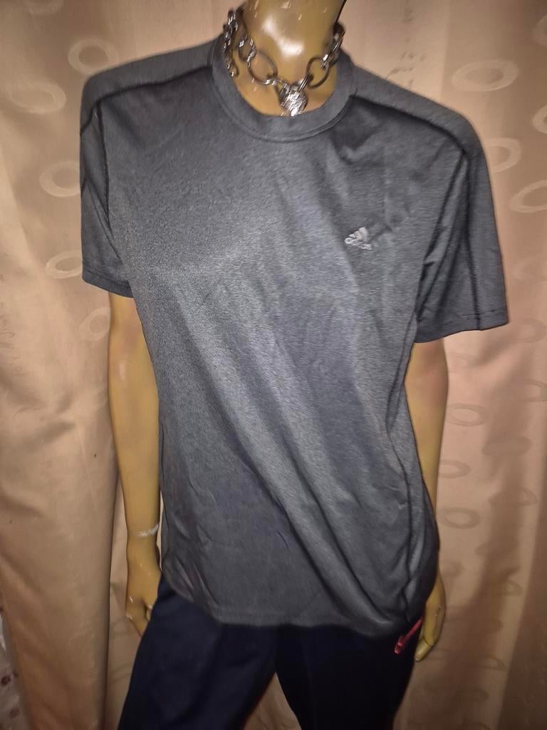 Adidas climalite sportshirt grijs maat M zgan, Kleding | Heren, Sportkleding, Zo goed als nieuw, Overige typen, Maat 48/50 (M)