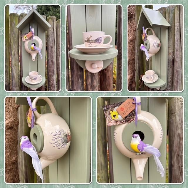 Moederdagtip! JTS 'Lavender' Theepotvogelhuisje, Keramiek, Overige typen, Nieuw, Ophalen of Verzenden