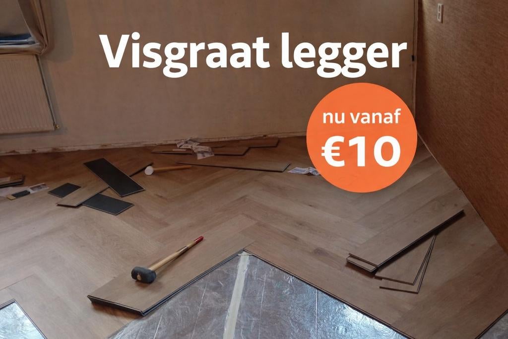 Vloeren legger/ Schilderwerk/ Stuckwerk/ Trapbekleding, Ophalen of Verzenden, 75 m² of meer, Laminaat