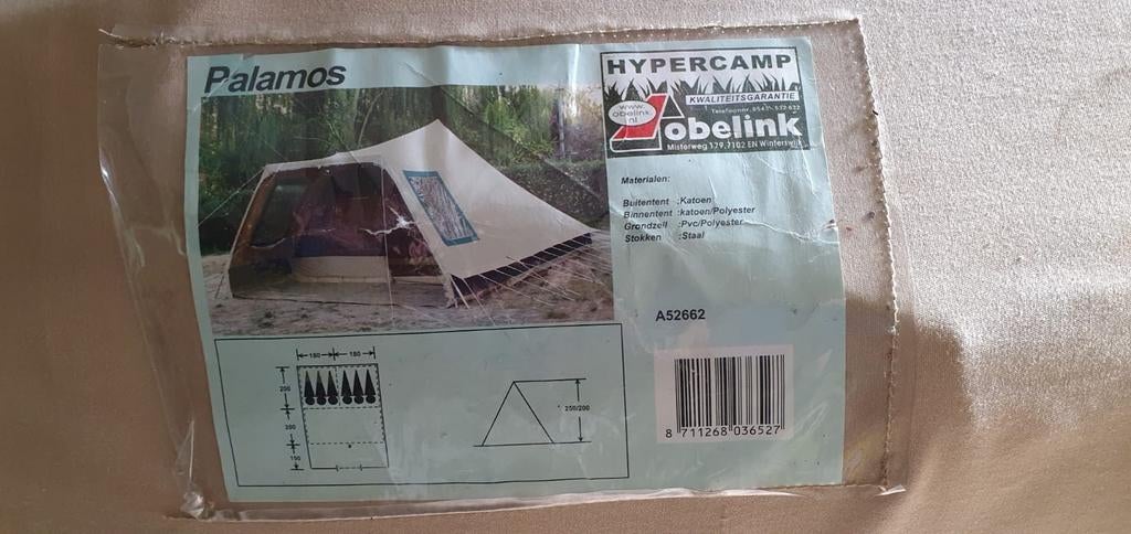Palamos Hypercamp tent - Katoen/Polyester, Ophalen, Gebruikt, Tot en met 2