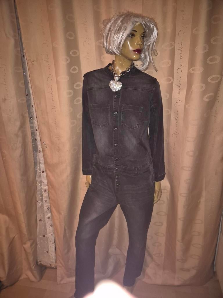 Grijs denim jumpsuit van Q/S designed by s'oliver XXL, S'oliver, Maat 46/48 (XL) of groter, Ophalen of Verzenden, Zo goed als nieuw