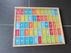 Houten letterbak met alfabet en cijferreeks., Ophalen of Verzenden, Zo goed als nieuw, Taal en Lezen