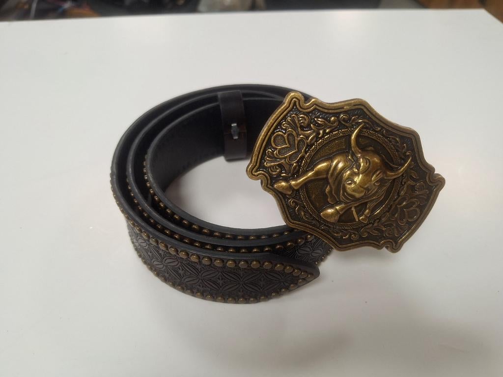 Nieuwe lederen riem met prachtige buckle 115 cm, Kleding | Dames, Riemen en Ceinturen, Ophalen of Verzenden, Nieuw, 100 cm of meer