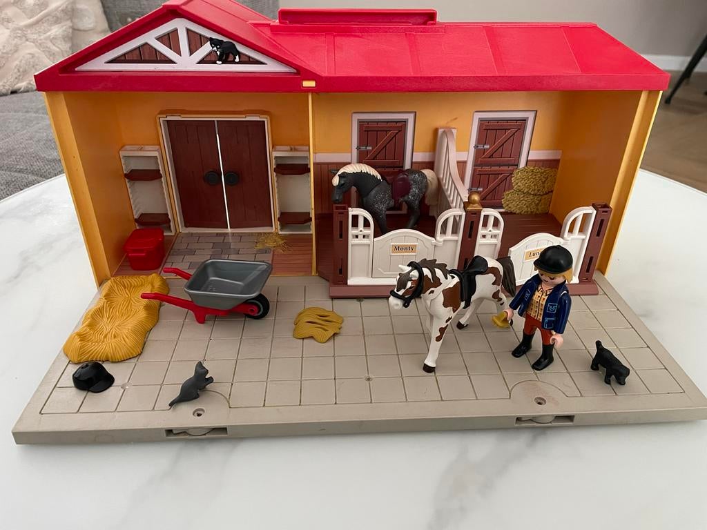 Playmobil meeneem paardenstal 5671, Ophalen, Gebruikt, Complete set