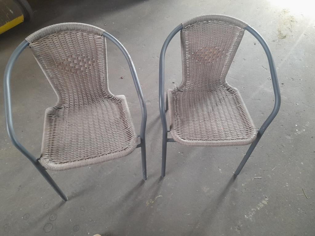 Te koop 2 rotan stoelen, Tuin en Terras, Ophalen of Verzenden, Rotan