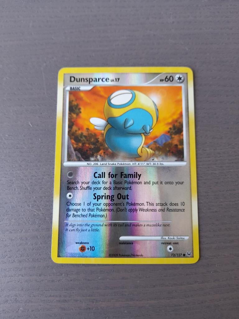 2009 platinum 73/127 dunsparce reverse, Ophalen of Verzenden, Gebruikt, Losse kaart, Foil