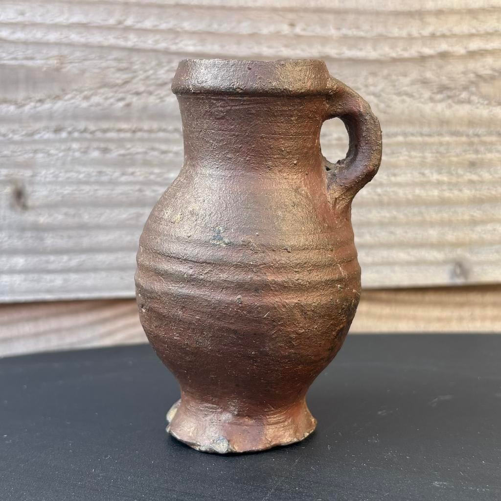 Langerwehe drinkbeker - 14e/15e eeuw - bodemvondsten, Antiek en Kunst, Antiek | Keramiek en Aardewerk, Ophalen of Verzenden