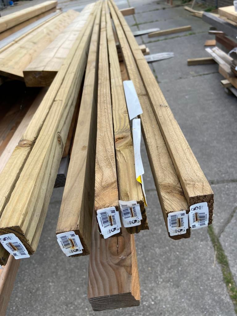 Douglas en vuren regels, Ophalen, Zo goed als nieuw, 250 cm of meer, Balken