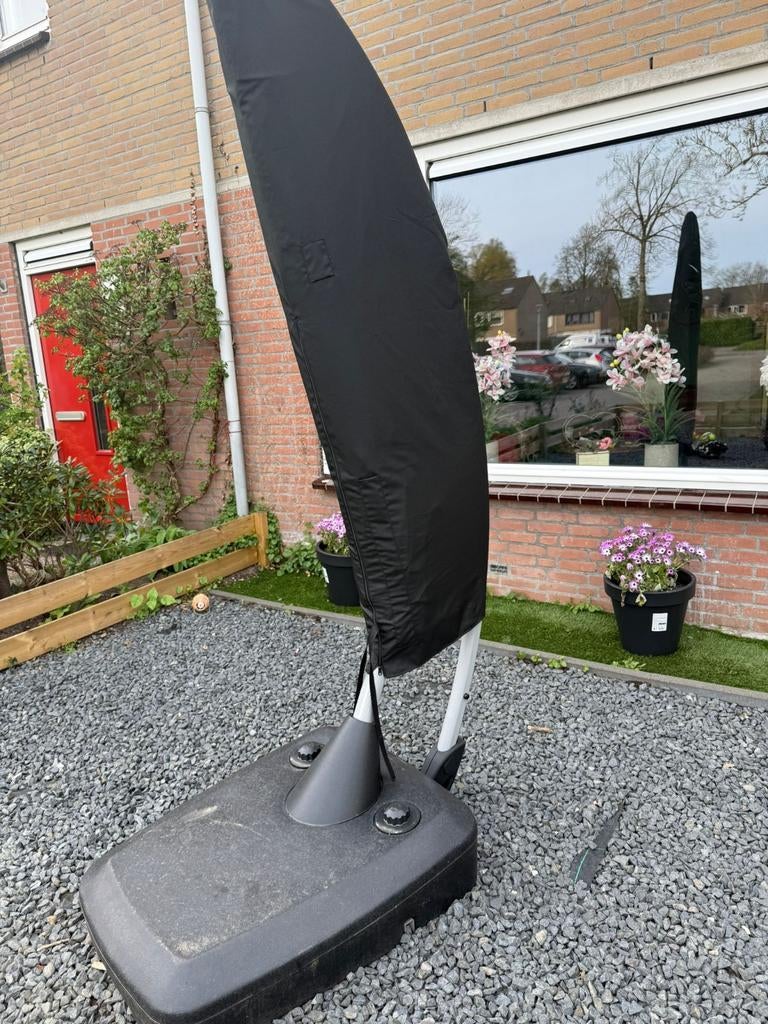 Zgan parasol 3x3m, Ophalen of Verzenden, Zo goed als nieuw, Zweefparasol