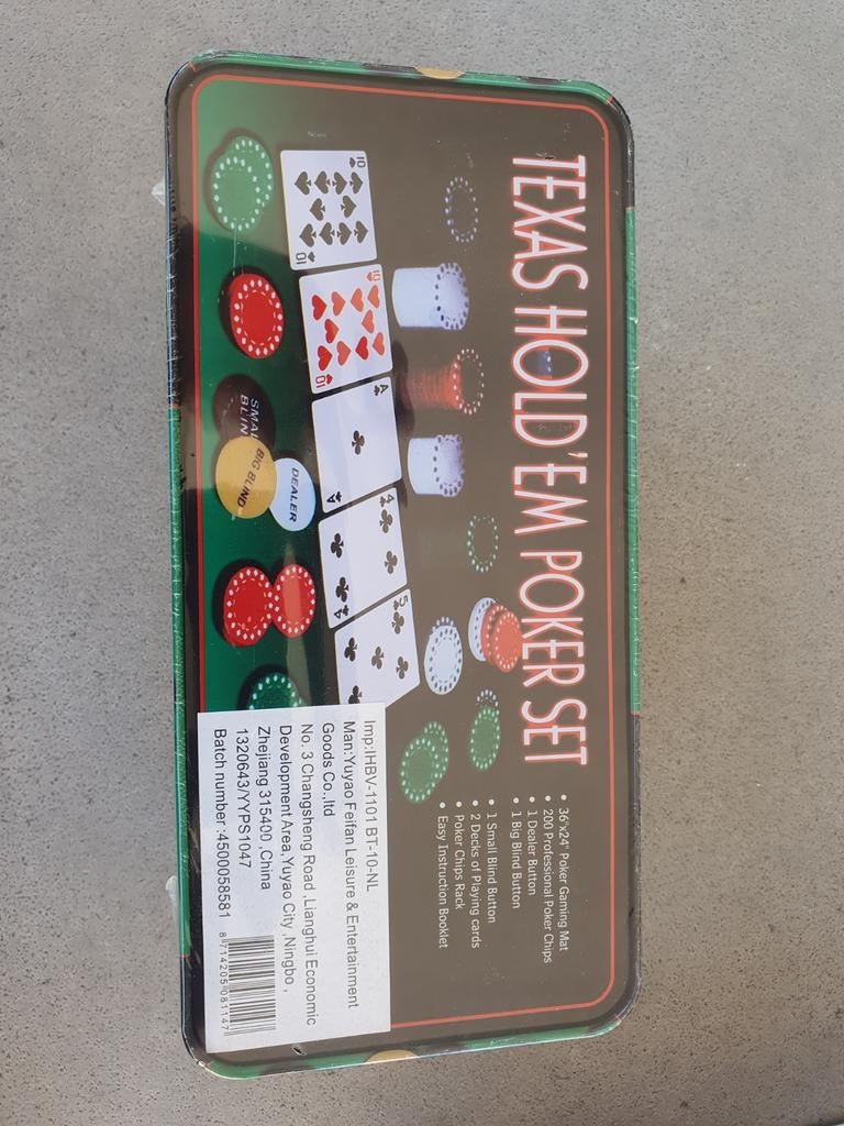 Texas hold'em poker set, Hobby en Vrije tijd, Gezelschapsspellen | Kaartspellen, Ophalen of Verzenden, Nieuw