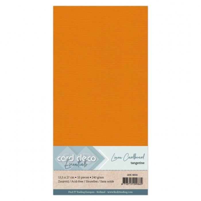Card Deco linnenkarton vierkant 66 tangerine 10 vel 240 gram, Overige merken, Papier of Karton, ., Nieuw