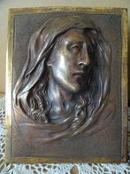 19e Eeuw stel antieke plaquettes Maria en Jezus circa 1850, Ophalen of Verzenden