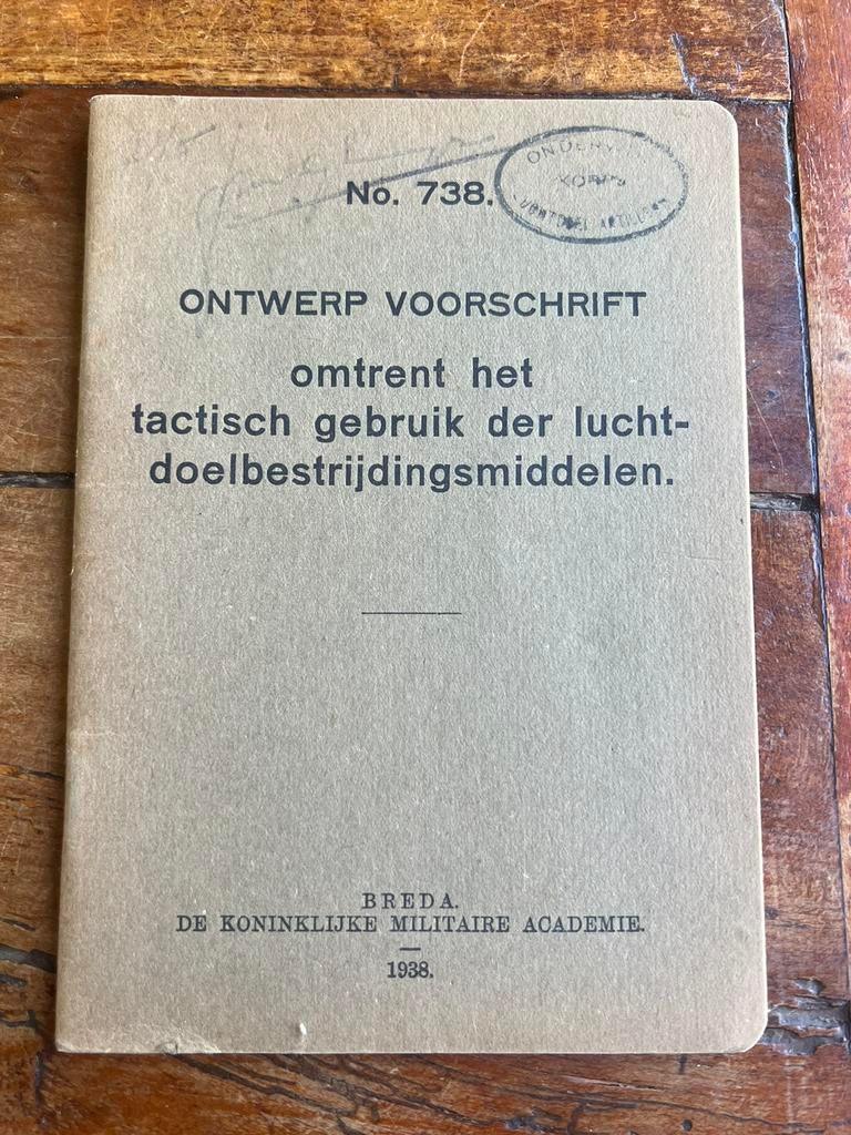 Nederlands voorschrift taktisch gebruik LuA Tl geschut etc, Verzamelen, Ophalen of Verzenden, Nederland, Boek of Tijdschrift