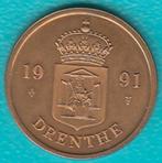 Penning 's Rijks Munt Drenthe 1991 in munthouder, Ophalen of Verzenden, Overige materialen, Nederland
