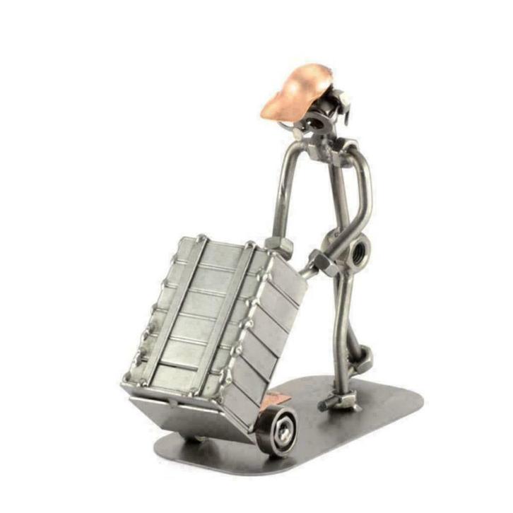 Koerier - beeldje, bezorger, pakket, post, chauffeur, cadeau, Verzamelen, Beelden en Beeldjes, Ophalen of Verzenden