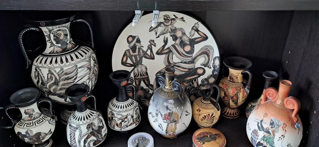 Antieke Griekse vazen en bord, Antiek en Kunst, Ophalen