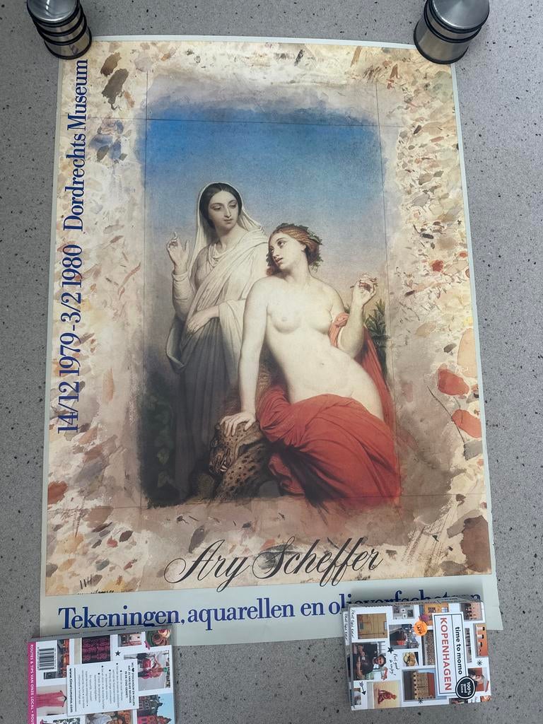 Ary Scheffer Tentoonstellingsposter Dordrecht Museum, Ophalen of Verzenden, A1 t/m A3, Overige onderwerpen, Rechthoekig Staand