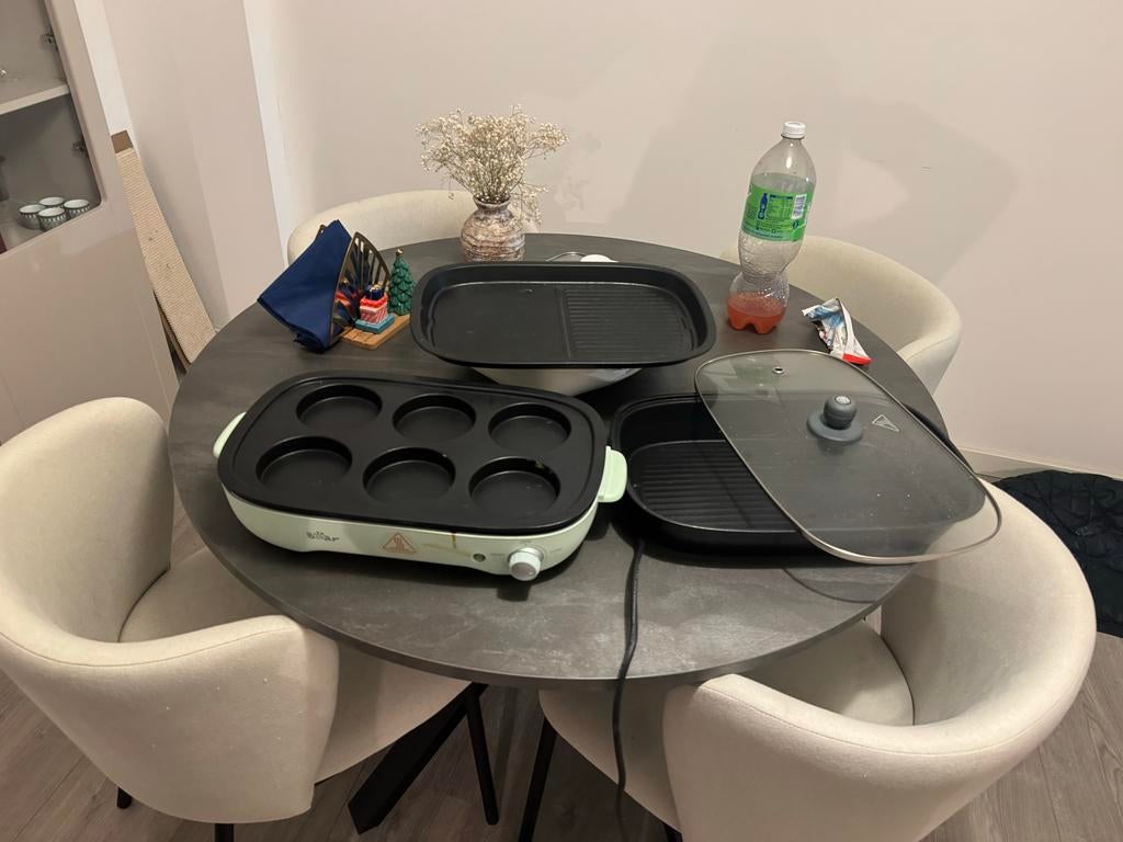 Grill en hotpot multifunctionele koker, Witgoed en Apparatuur, Grillplaten, Ophalen of Verzenden, Zo goed als nieuw, Tafelgrill