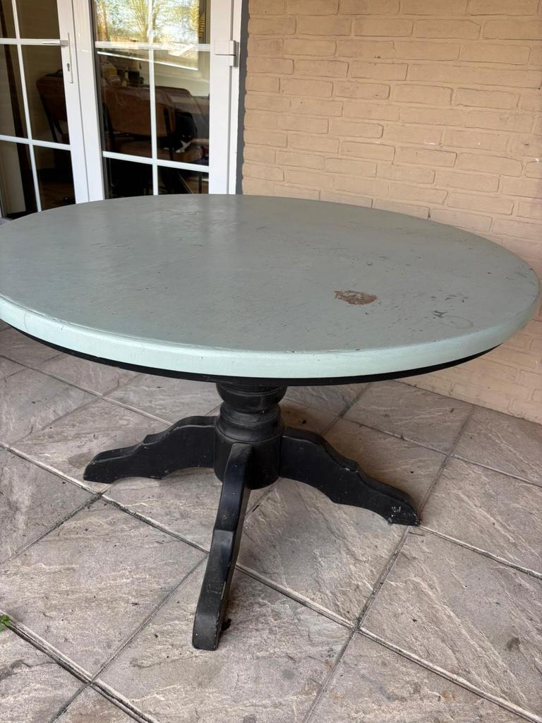 Ronde tuintafel, Tuin en Terras, Tuintafels, Ophalen, Gebruikt, Rond, Hout