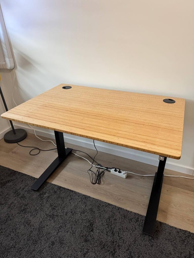 Fully Jarvis Bamboe Zit-Sta Bureau | 12080 cm, Ophalen, Hout, Zo goed als nieuw, Overige merken