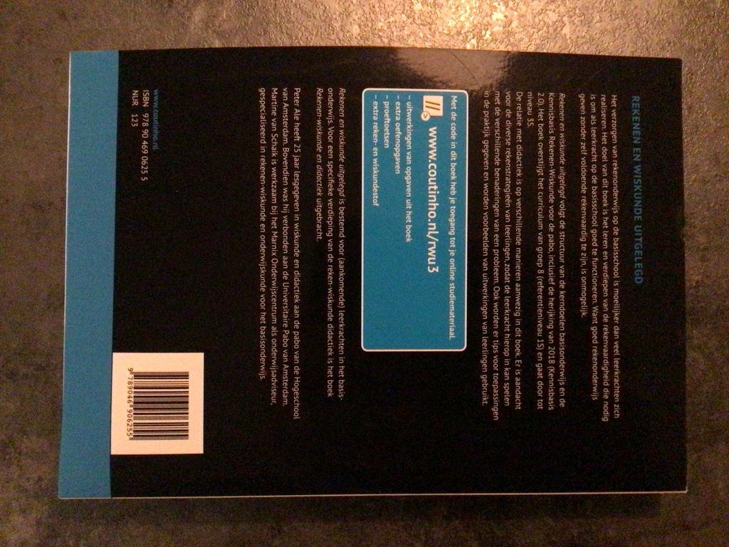 Rekenen + Wiskunde Uitgelegd - Kennisbasis Basisonderwijs, Boeken, Studieboeken en Cursussen, Ophalen of Verzenden, Beta, Gelezen