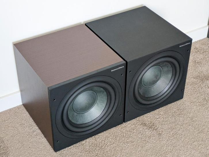 Bowers & Wilkins B&W ASW 610, 200 W subwoofer, 2 stuks, Audio, Tv en Foto, Luidsprekers, Gebruikt, Front, Rear of Stereo speakers