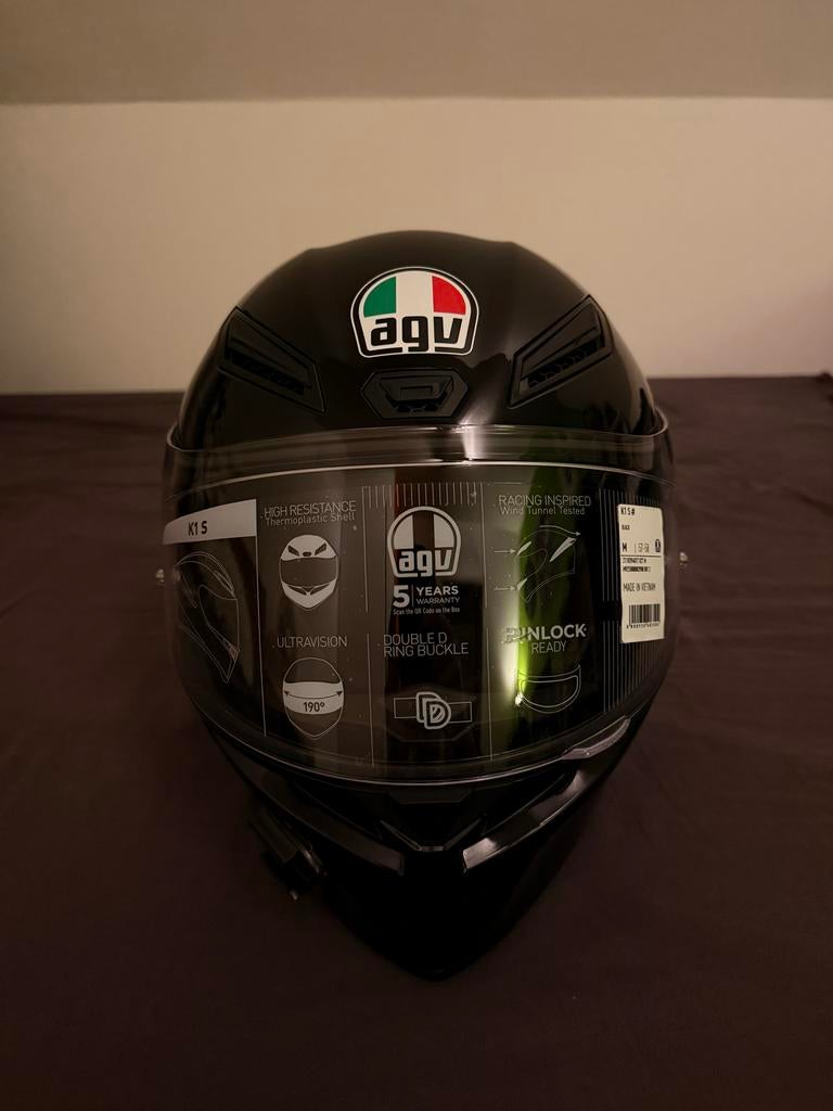 AGV K1S Zwart Gloss, M, Heren, Ophalen of Verzenden, Tweedehands