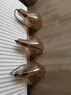 Amberkleurig plafon lamp, Ophalen, Zo goed als nieuw