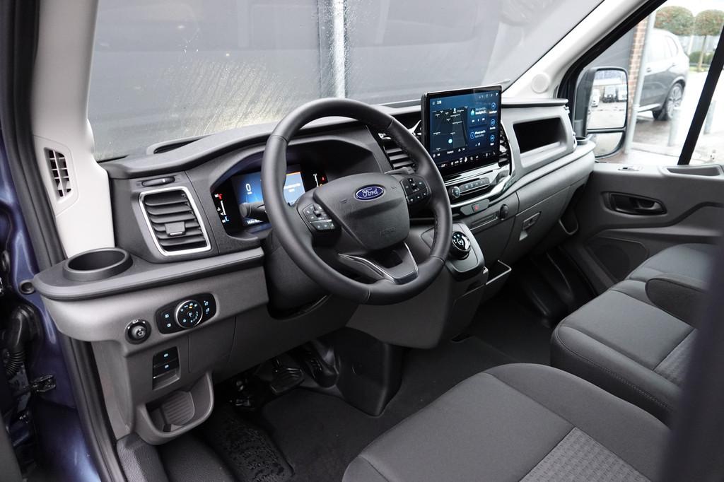 Ford Transit L3H2 | 2.0Tdci 165Pk A8 Aut. | 350 | Raptor Edi, Auto's, Bestelauto's, 12 maanden, Stof, Zwart, 4 cilinders