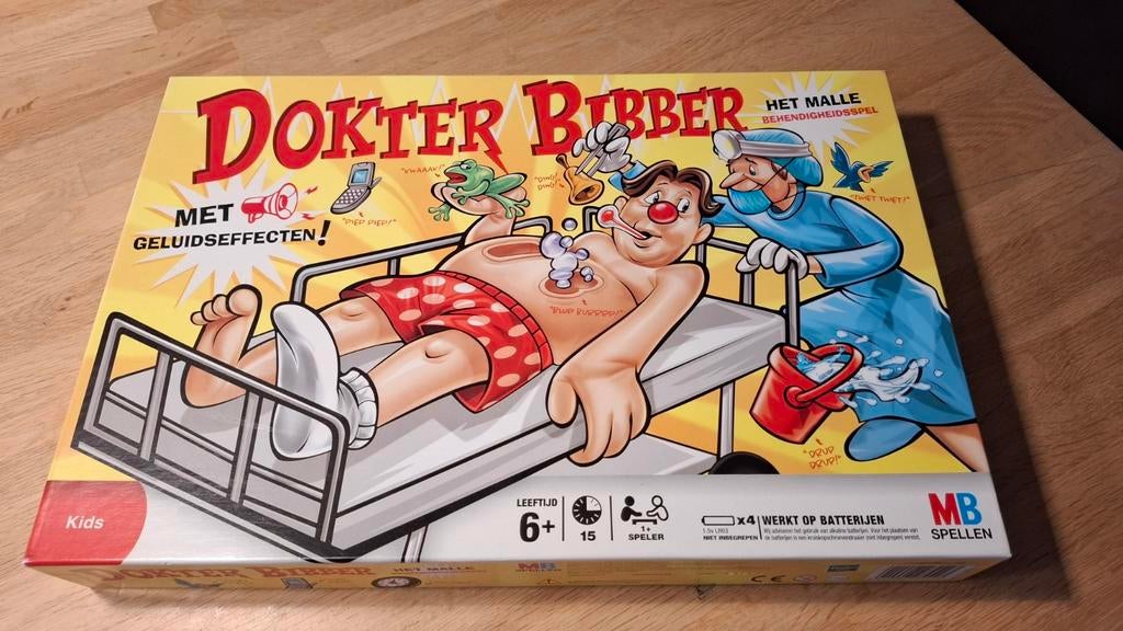 Dokter Bibber, Hobby en Vrije tijd, Gezelschapsspellen | Bordspellen, Een of twee spelers, Ophalen, Zo goed als nieuw, MB Spellen