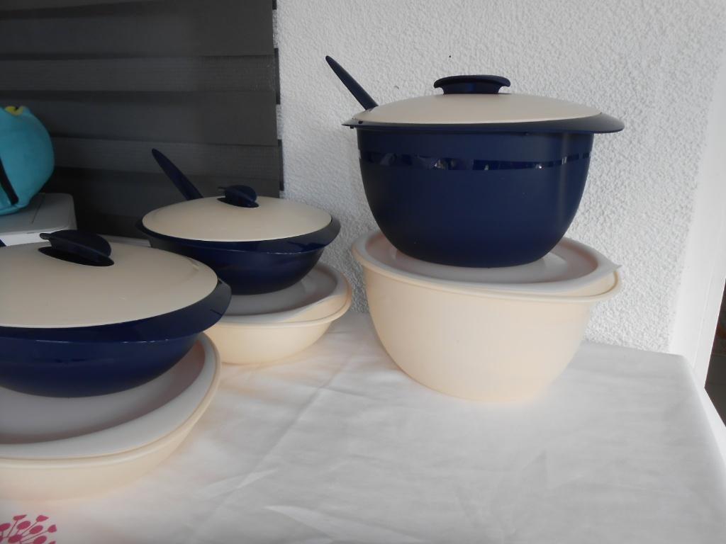 Tupperware Iso Thermo Duo 1,5L & 3,5L Crème-Blauw NIEUW, Ophalen of Verzenden, Nieuw, Crème, Overige typen