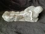 Inuit Speksteen Aardvarken Beeldhouwwerk - Canadese Kunst, Ophalen of Verzenden