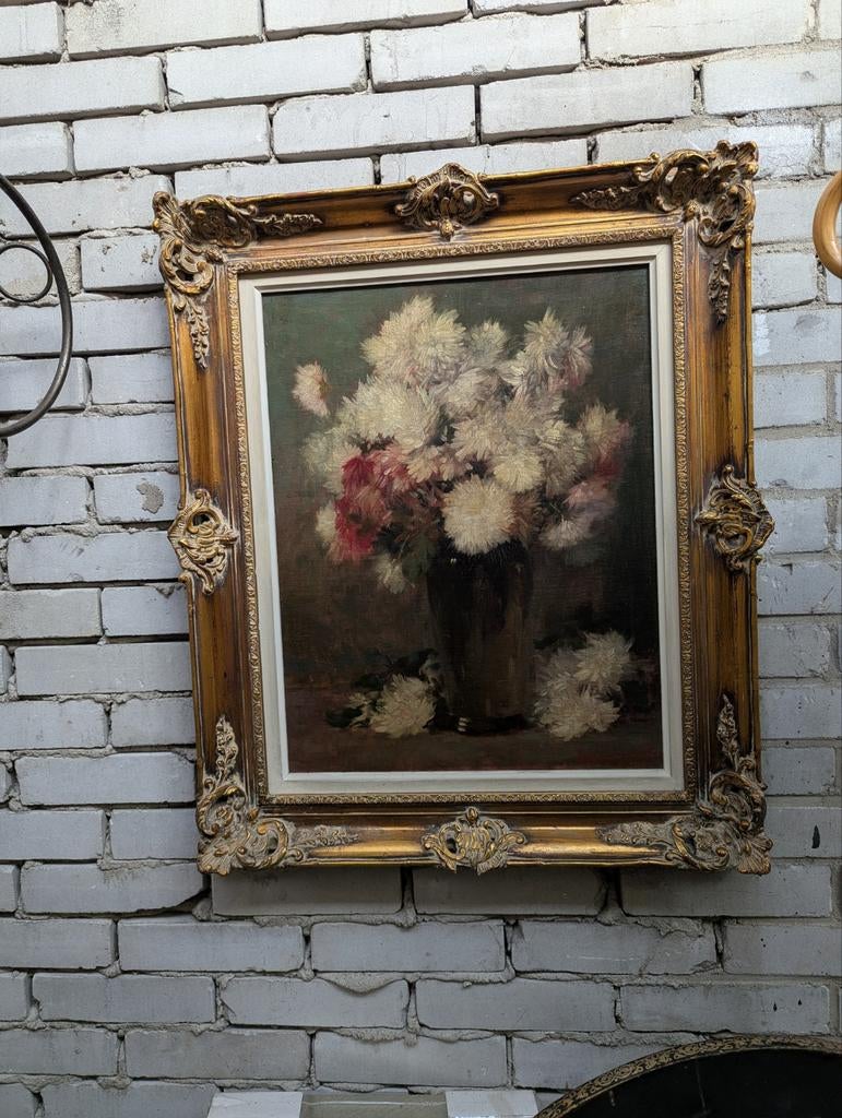 Schilderij: Bloemenstilleven 70x57. G.PH..JACQMOTTE, Antiek en Kunst, Kunst | Schilderijen | Klassiek, Ophalen