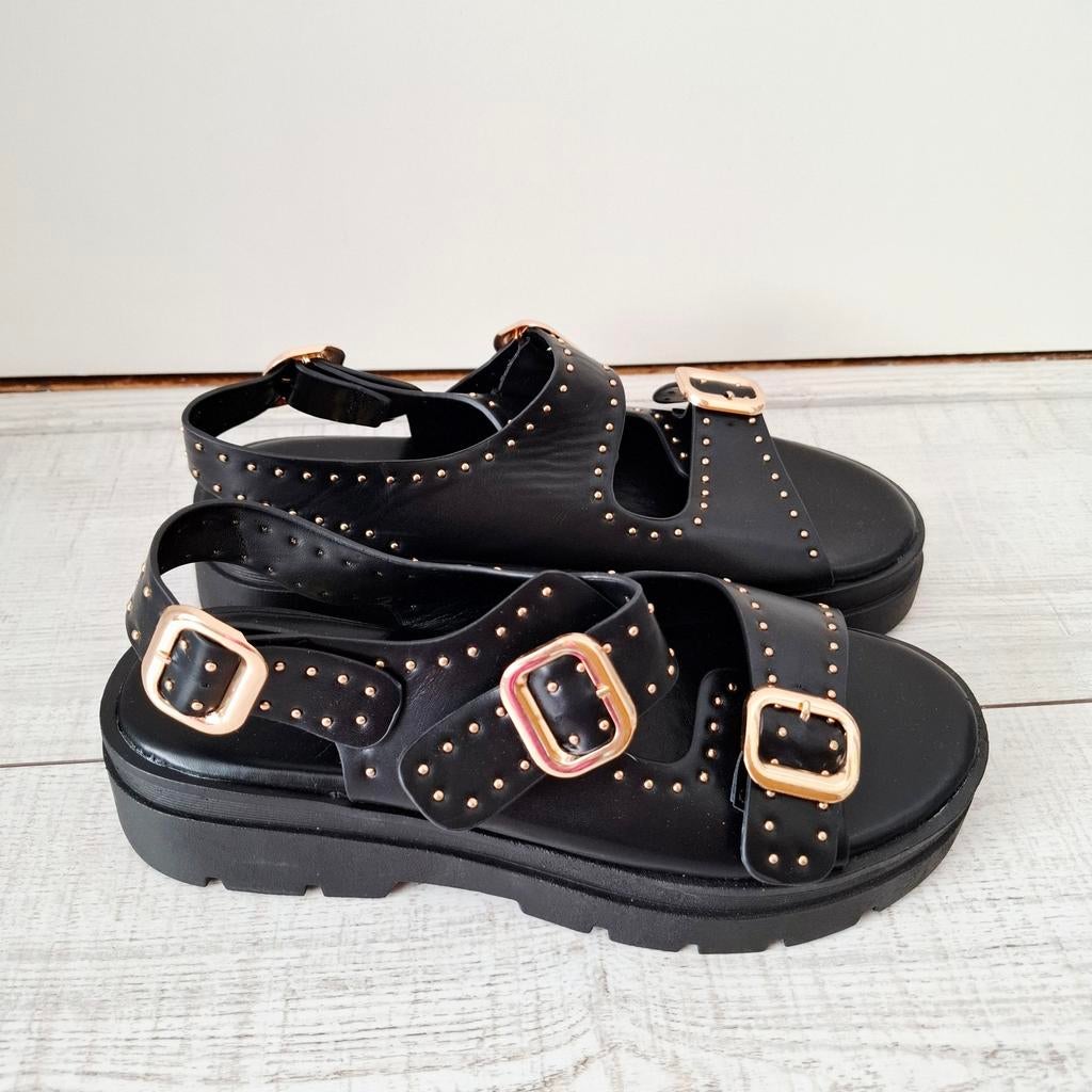 Lucky Shoes, zwarte sandalen, maat 39 - NIEUW, Kleding | Dames, Schoenen, Zwart, Lucky Shoes, Nieuw, Sandalen of Muiltjes