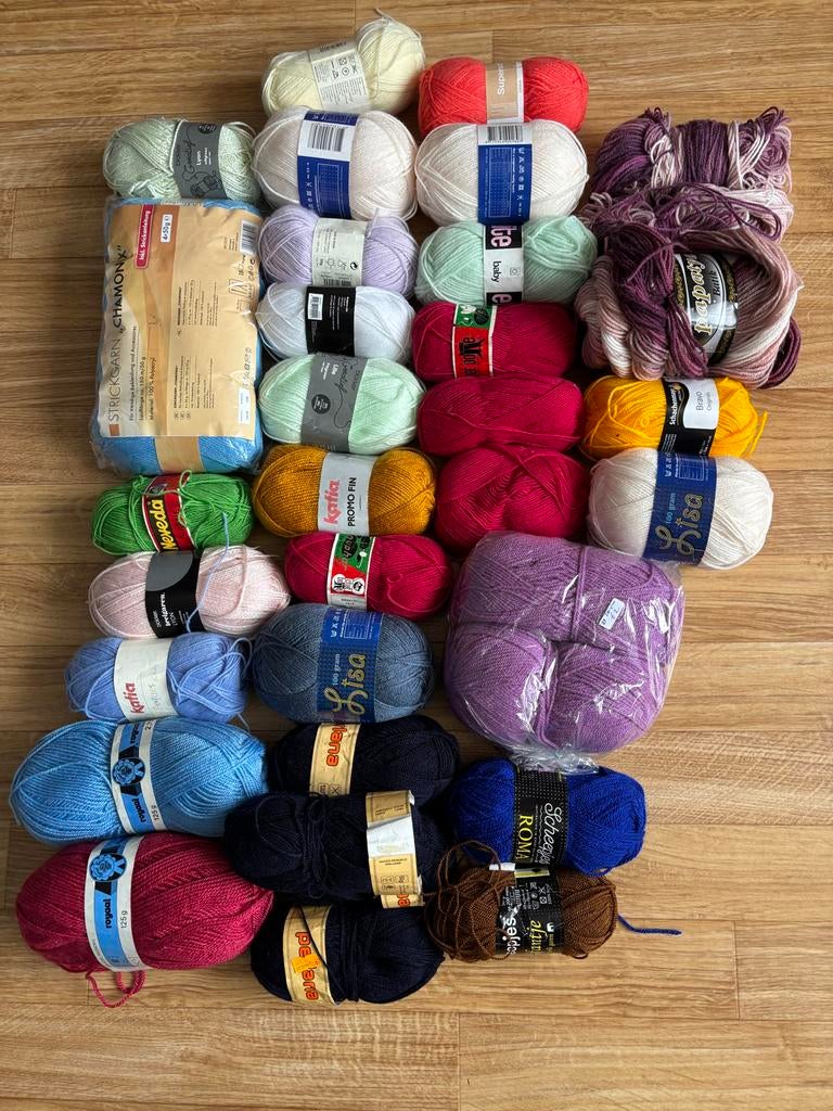 Groot pakket acryl wol en garen, 2.5 kg, diverse merken, Hobby en Vrije tijd, Breien en Haken, Ophalen of Verzenden, Nieuw, Breien of Haken