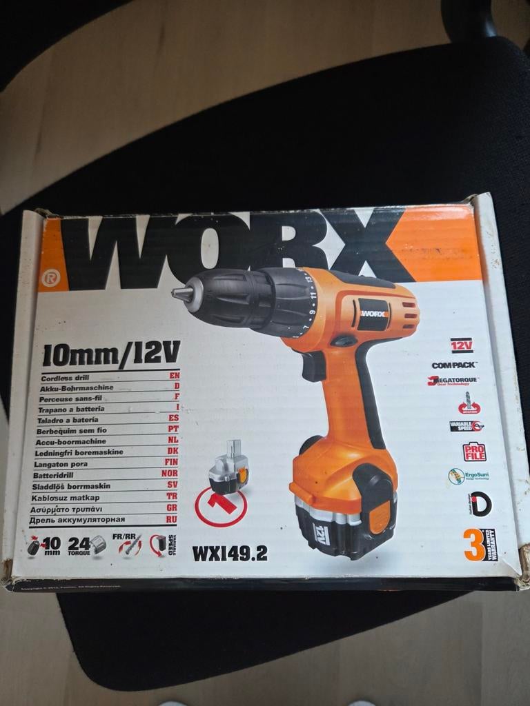 Worx accu schroefboormachine WX149.2, Ophalen of Verzenden, Gebruikt, Boor- en Schroefmachine