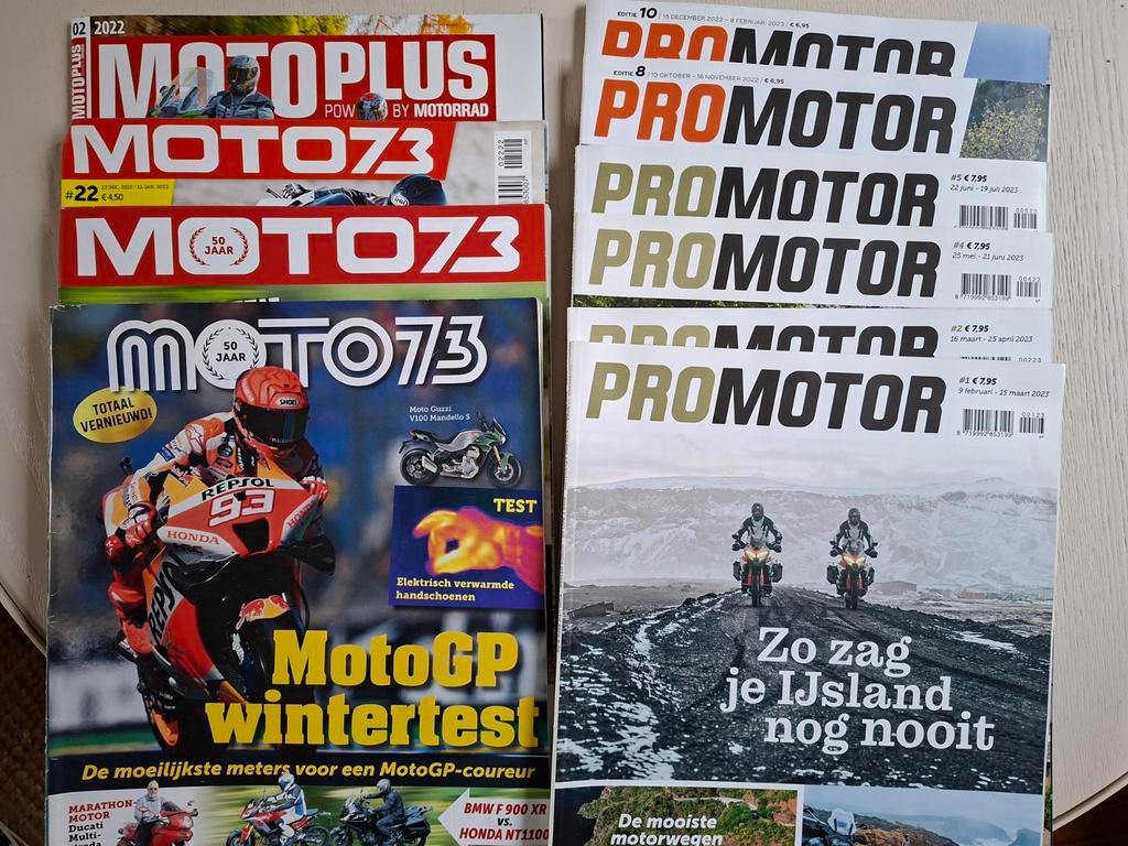 6 x promotor, 3 x moto 73, 1 x moto plus, 1 x alpentourer, Boeken, Tijdschriften en Kranten, Ophalen of Verzenden, Zo goed als nieuw