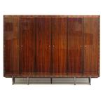 Vintage mid century Italiaanse kledingkast in palissander, Ophalen of Verzenden, Gebruikt