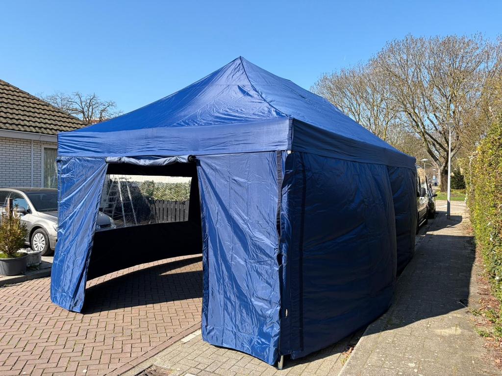 Easy up partytent te huur 8x4 met zijdoeken, Ophalen, Nieuw, Overige