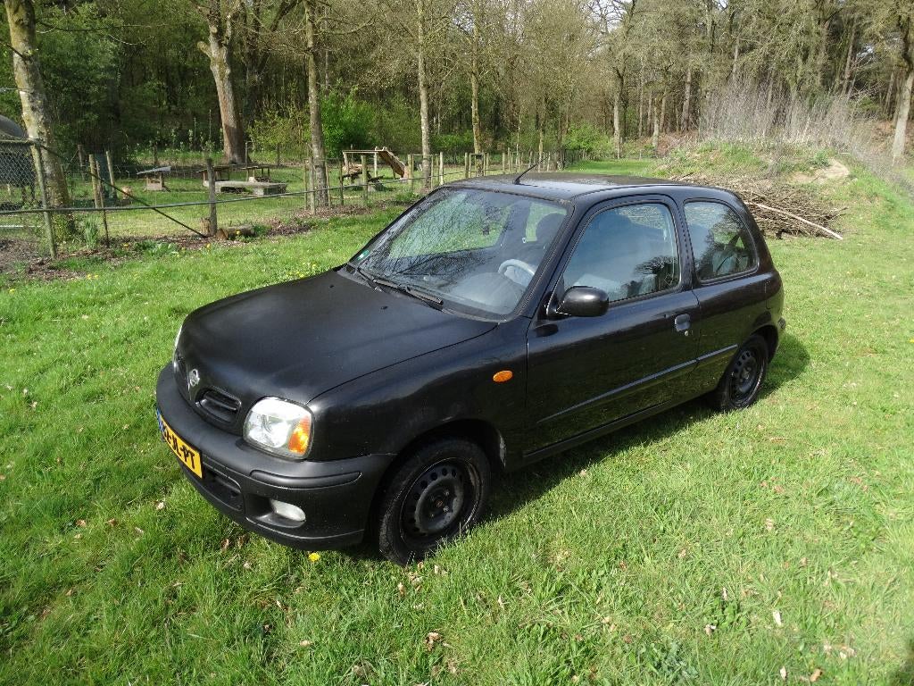 Nissan Micra 1.4 55KW 3D 2002 Zwart, Auto's, Voorwielaandrijving, 750 kg, 4 cilinders, 840 kg
