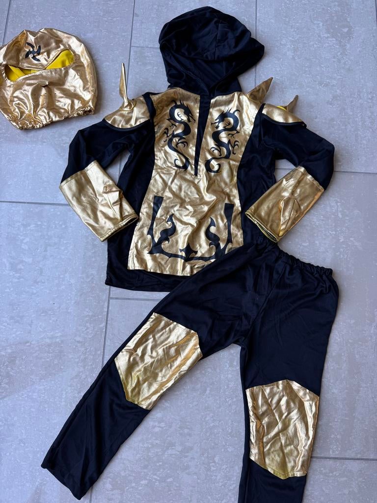 Ninja goud maat m (116 - 128), Ophalen of Verzenden, Zo goed als nieuw, 122 t/m 128, Jongen